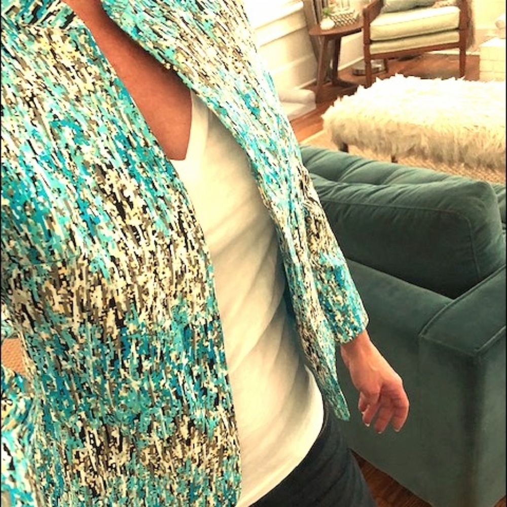 Kasper 3/4 Sleeve Blazer, Multi-Color